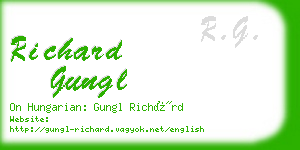 richard gungl business card